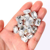 Crystal Thin Octagon Shape High Quality Glass Pointed Back Fancy Rhinestones WholesaleRhinestone